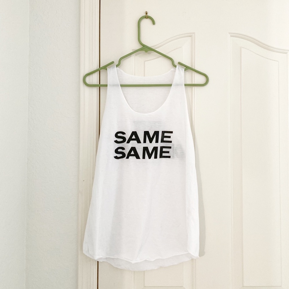 NWOT White Same Same Tank Top